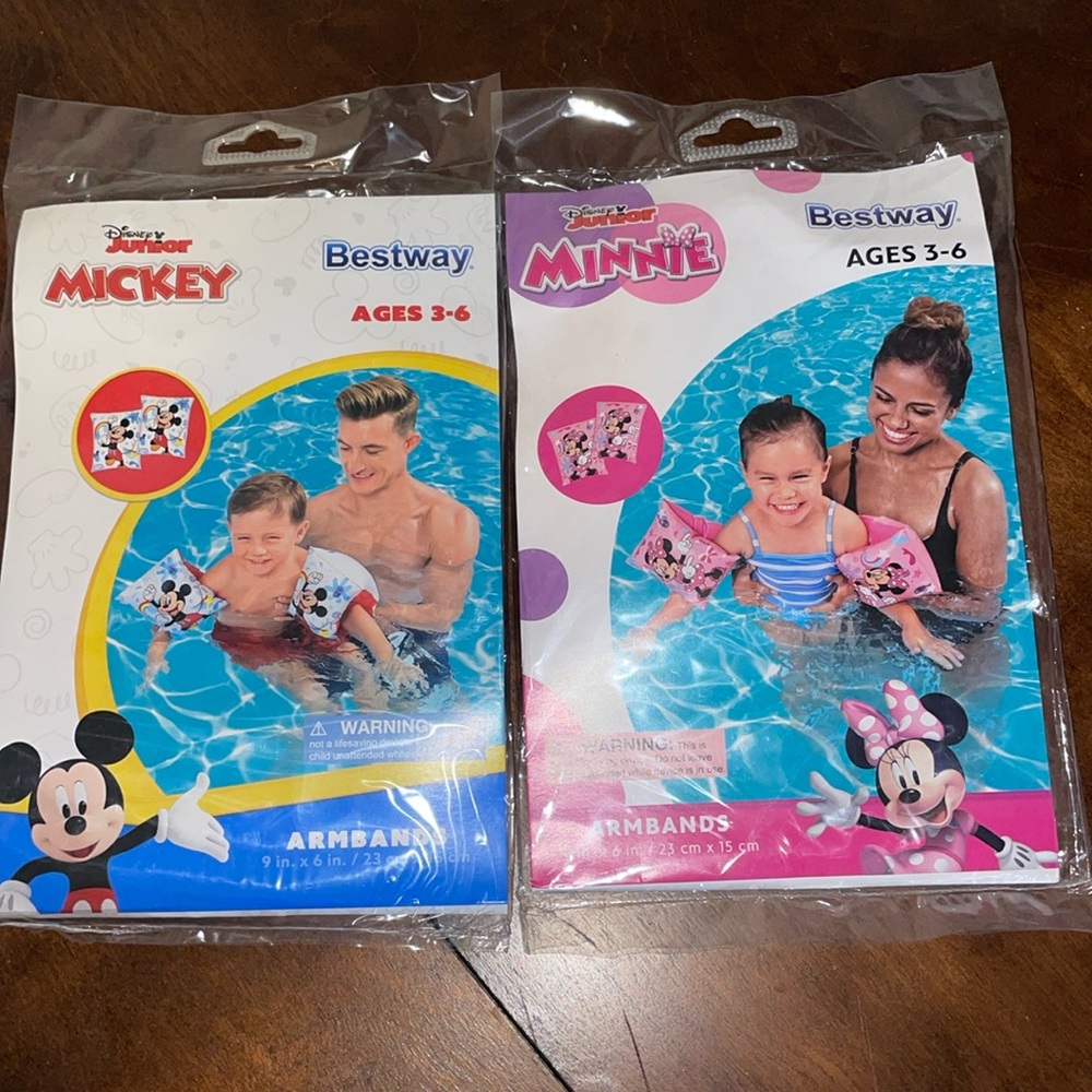 Bestway Disney Junior Mickey and Minnie Swim Inflatable Armbands Set of Two